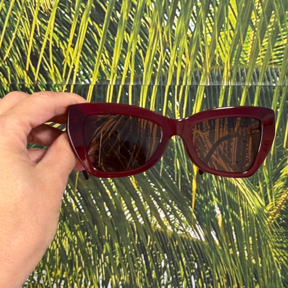 Michael Kors burgundy Cat-Eye Chain Accent Sunglasses - Picture 5 of 14